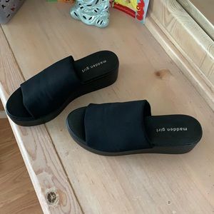 Madden Girl slide platforms size 9